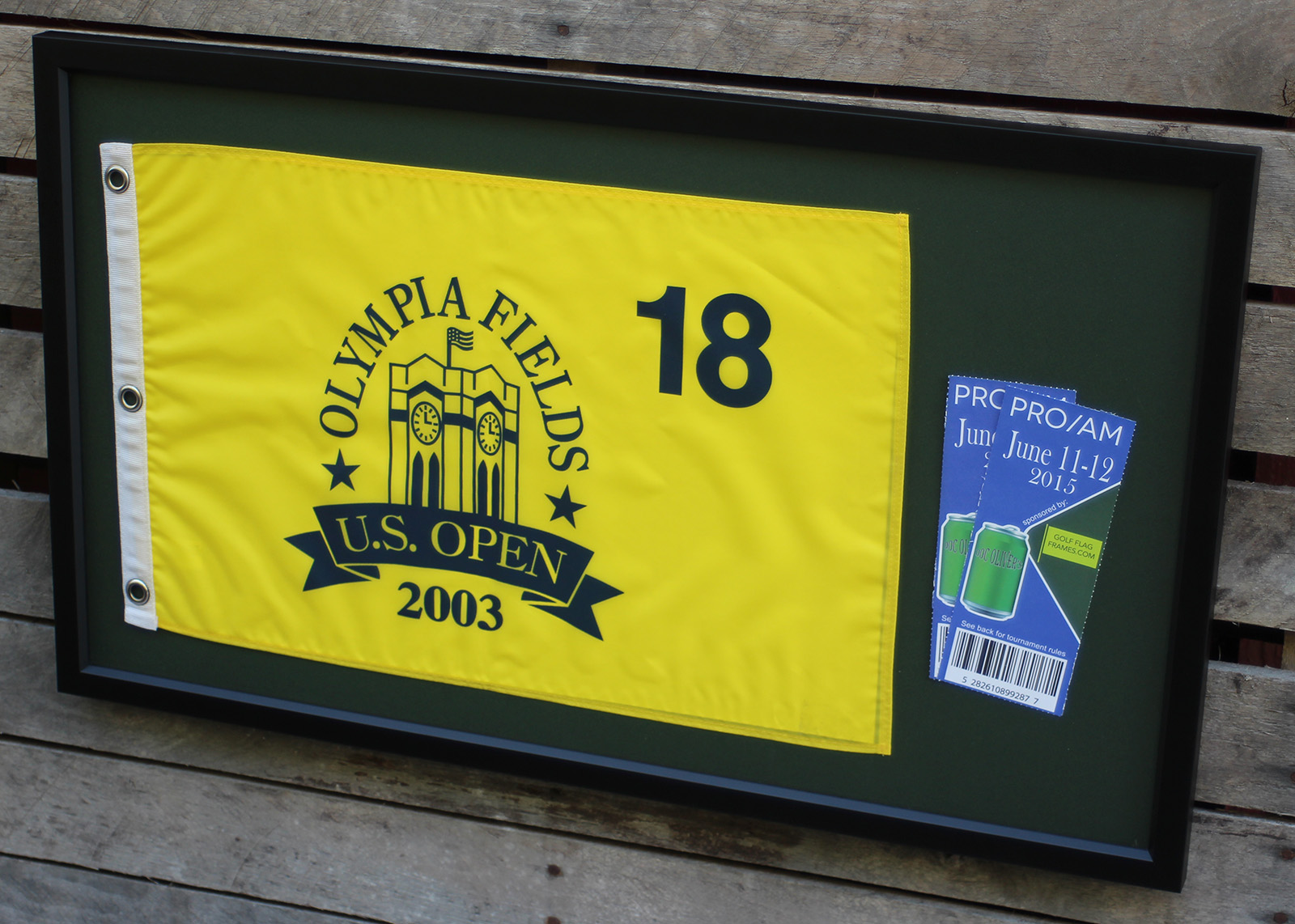 Golf Flag and Ticket Frame GolfFlagFrames