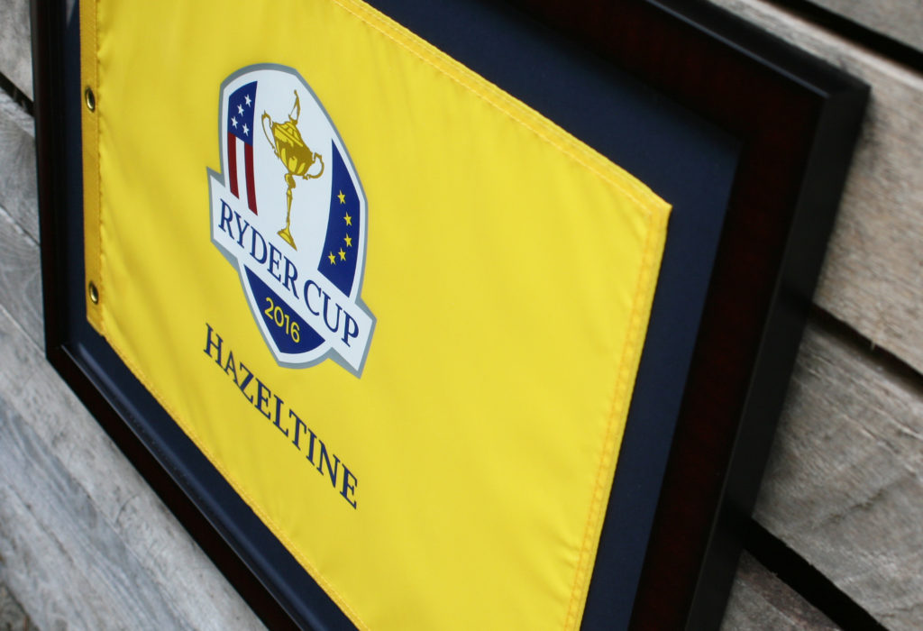 FREE SHIPPING TO LOWER 48 STATES 17×23 Flag Holding Frame-Mahogany Color Suggested flag size is approximately 14×20; Perfect for US Open, Ryder Cup and PGA Championship flag! Flag Not Included