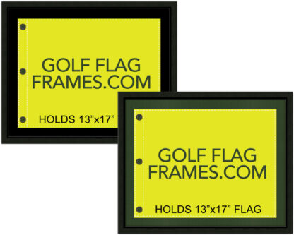 16x20 Black Frame to Hold 13x17 Golf Flag, 2 Pk (Moulding blk-001, Revers Black or Green Mat)