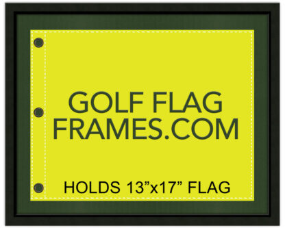 16x20 Black Frame to Hold 13x17 Golf Flag (Moulding blk-001, Reversible Black or Green Mat)