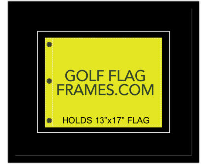 20X24 Black Frame to Hold 13x17 Flag (Moulding blk-004 Shadowbox, Double Black Mat)