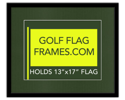 Tournament Package - 20x24 Frame to Hold 13x17 Flag; Black Shadowbox Wood 10800