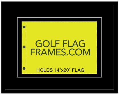 21x27 Black Frame to Hold 14x20 Flag (Moulding blk-004 Shadowbox, Double Black Mat)