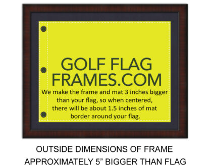 Custom Size Brown Flag Frame (Moulding brn-002, Choice of Mat Color) - Image 3