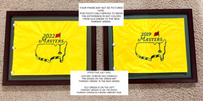 16x20 Brown Frame to Hold 13x17 Golf Flag, (Moulding brn-001, NEW Fairway Green Mat) - Image 2