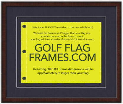 Custom Size Black Flag Frame (Moulding blk-005 Shadowbox, Choice of Mat Color) - Image 2