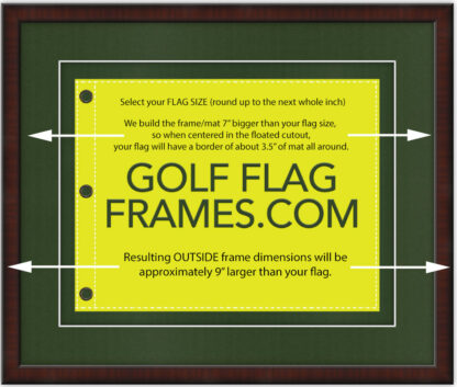 Custom Size Brown Flag Frame (Moulding brn-006 Shadowbox, Choice of Mat Color) - Image 2