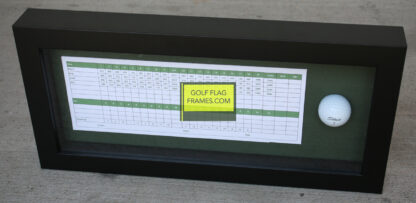 Hole In One 7x17 Black Golf Scorecard & Ball Frame Holds Up To 5"x12" card (Moulding blk-004, Green Mat) - Image 4