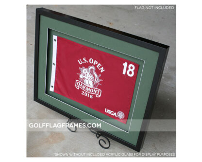 Custom Size Black Flag Frame (Moulding blk-004 Shadowbox, Choice of Mat Color) - Image 3