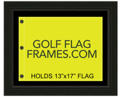 16x20 Black Frame to Hold 13x17 Golf Flag (Moulding blk-002, Reversible Green or Black Mat)