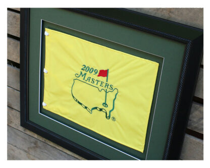 20x24 Black Frame to Hold 13x17 Golf Flag (Moulding blk-002, Double Green Mat)