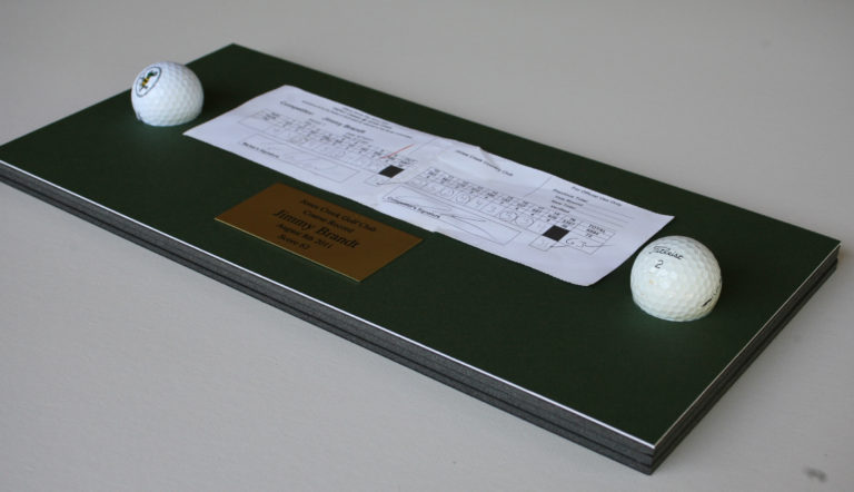 Commemorating the Course Record - GolfFlagFrames
