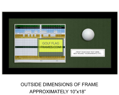 Hole In One 8X16 Black Golf Scorecard & Ball Frame Holds Up To 6"x8" card (Moulding blk-004, Green Mat) - Image 6