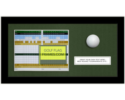 Hole In One 8X16 Black Golf Scorecard & Ball Frame Holds Up To 6"x8" card (Moulding blk-004, Green Mat)