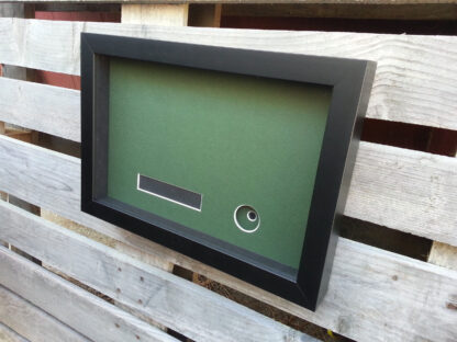 Hole In One 11X15 Black Golf Scorecard & Ball Frame Holds Up To 6"x12" card (Moulding blk-004, Green Mat) - Image 4