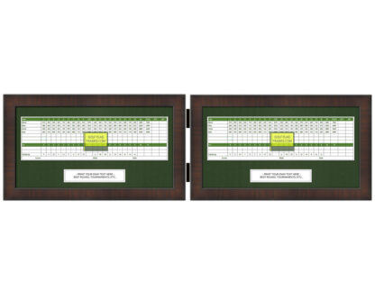 8x15 Hinged Brown Golf Scorecard Frame Holds Up To 5"x12" card (Moulding brn-001, Green Mat) - Image 7