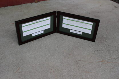 8x15 Hinged Brown Golf Scorecard Frame Holds Up To 5"x12" card (Moulding brn-001, Green Mat) - Image 4