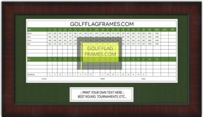 Tournament Package - Golf Scorecard Frames Mahogany Color BRN-002