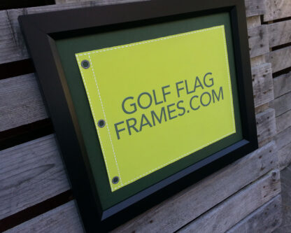 MASTERS SPECIAL 16x20 Black Frame to Hold 13x17 Golf Flag (Moulding blk-003, Reversible Black or Green Mat)