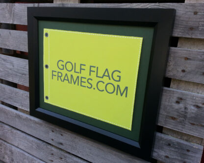 17x23 Black Frame to Hold 14x20 Flag (Moulding blk-003, Reversible Black or Green Mat)