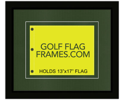 20x24 Black Frame to Hold 13x17 Golf Flag (Moulding blk-003, Double Green Mat)