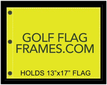 Compact Black Frame to Hold up to 13x17 Golf Flag (Moulding blk-007, Reversible Black or Green Mat) - Image 6