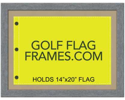 CUSTOM MARTY SCHMITZ QTY 25; 17x23 Barnwood Frame to Hold 14x20 Golf Flag (Moulding brn-009, Khaki Mat)