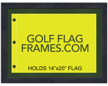 17x23 Black Frame to Hold 14x20 Golf Flag (Moulding blk-006, Reversible Black or Green Mat)