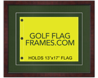 20x24 Brown Frame to Hold 13x17 Golf Flag (Moulding brn-008, Double Green Mat)