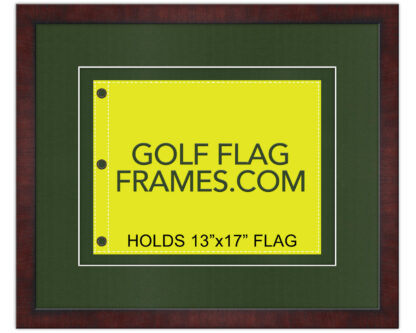 20x24 Brown Frame to Hold 13x17 Golf Flag (Moulding brn-008, Double Green Mat)