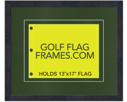 20x24 Black Frame to Hold 13x17 Golf Flag (Moulding blk-006, Double Green Mat)