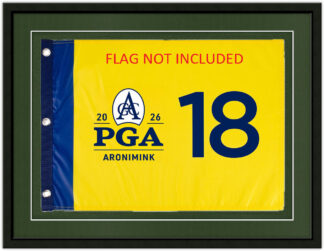 19x25 Compact Black Frame to Hold 14x20 Golf Flag; NEW Fairway Green Mats (Moulding blk-001, Floated Double Green Mat) UPDATED JULY 2025