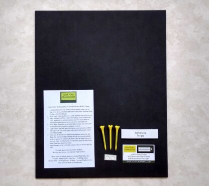 21x25 Black Frame to Hold 14X20 Golf Flag and 5x7 Horizontal Photo (Moulding blk-001, Floated Double Green Mat) - Image 5