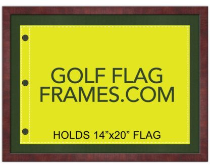 17x23 Brown Frame to Hold 14x20 Golf Flag (Moulding brn-011, Reversible Black or Green Mat)