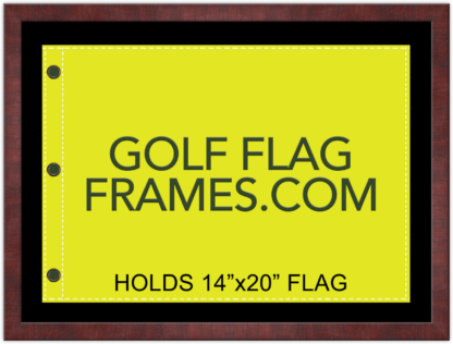 17x23 Brown Frame to Hold 14x20 Golf Flag (Moulding brn-011, Reversible Black or Green Mat) - Image 3