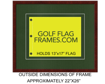 20X24 Brown Frame to Hold 13x17 Flag (Moulding brn-012 Shadowbox, Double Green Mat) - Image 5