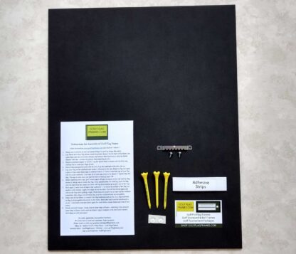 Hole In One 7x17 Black Golf Scorecard & Ball Frame Holds Up To 5"x12" card (Moulding blk-004, Green Mat) - Image 6