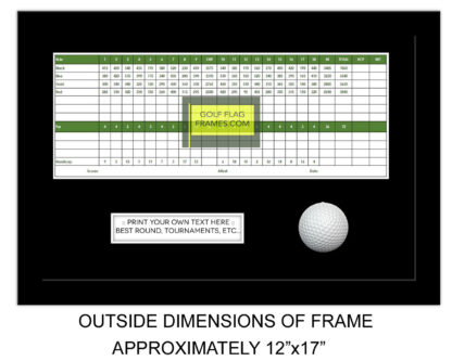 Hole In One 10X15 Black Golf Scorecard & Ball Frame Holds Up To 5"x12" card (Moulding blk-004, Black Mat) - Image 5