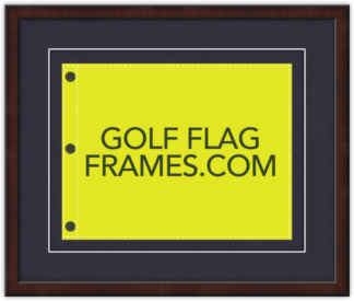 Custom Size Brown Flag Frame (Moulding brn-006 Shadowbox, Choice of Mat Color)