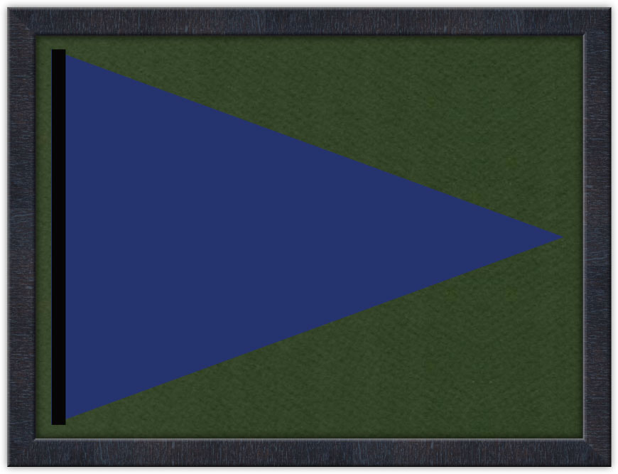 Custom CHRIS CITRARO Dark Walnut Color Flag Frame 20×27 (Moulding blk-006, Fairway Green Mat)