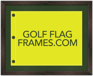 Compact Shadowbox Frame Dark Walnut Color-Custom Size to fit your Golf Flag (Moulding BRN-020, Fairway Green, True Navy or Black Mat) NEW 2026